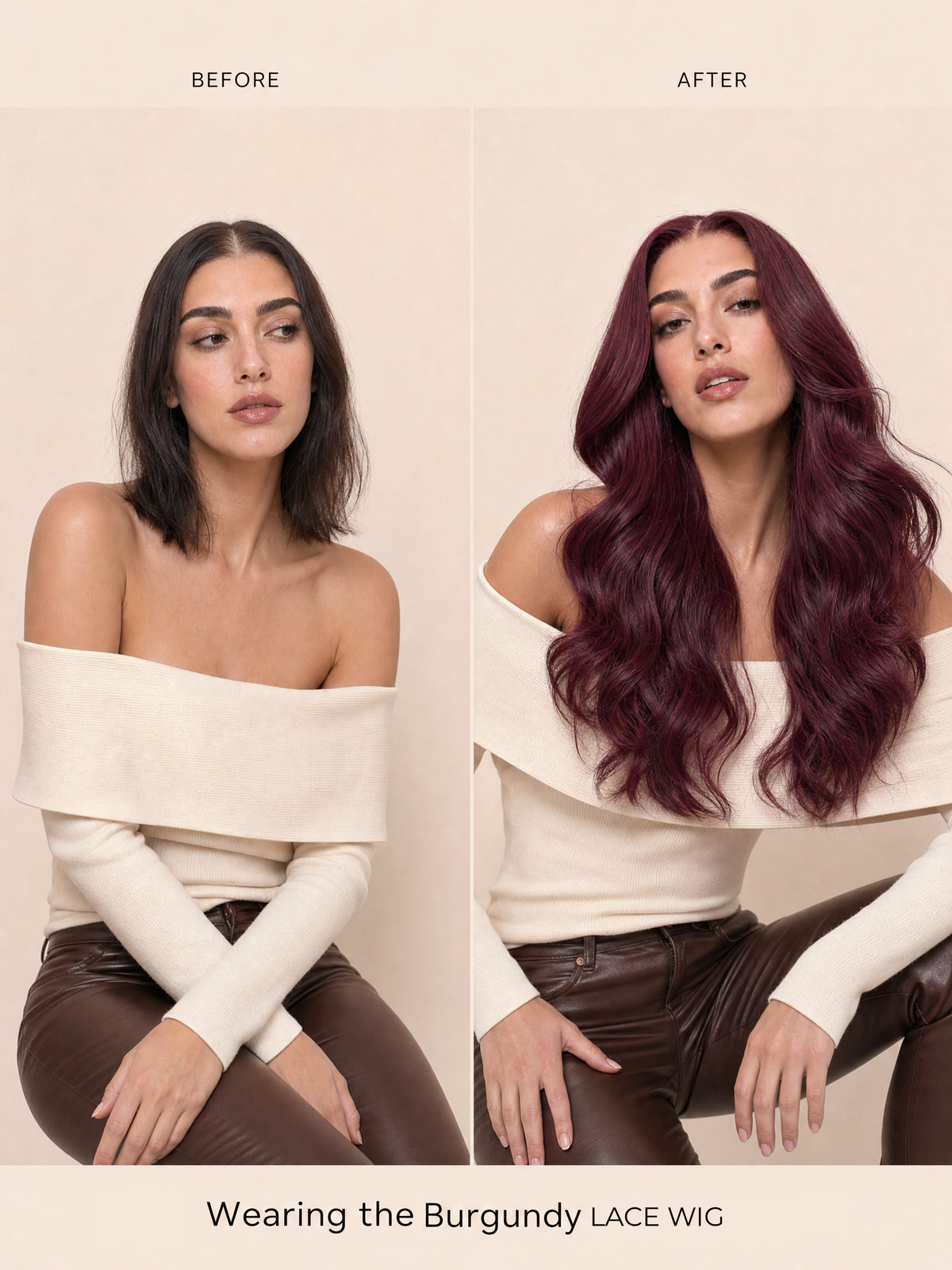 Burgundy Lace Wig