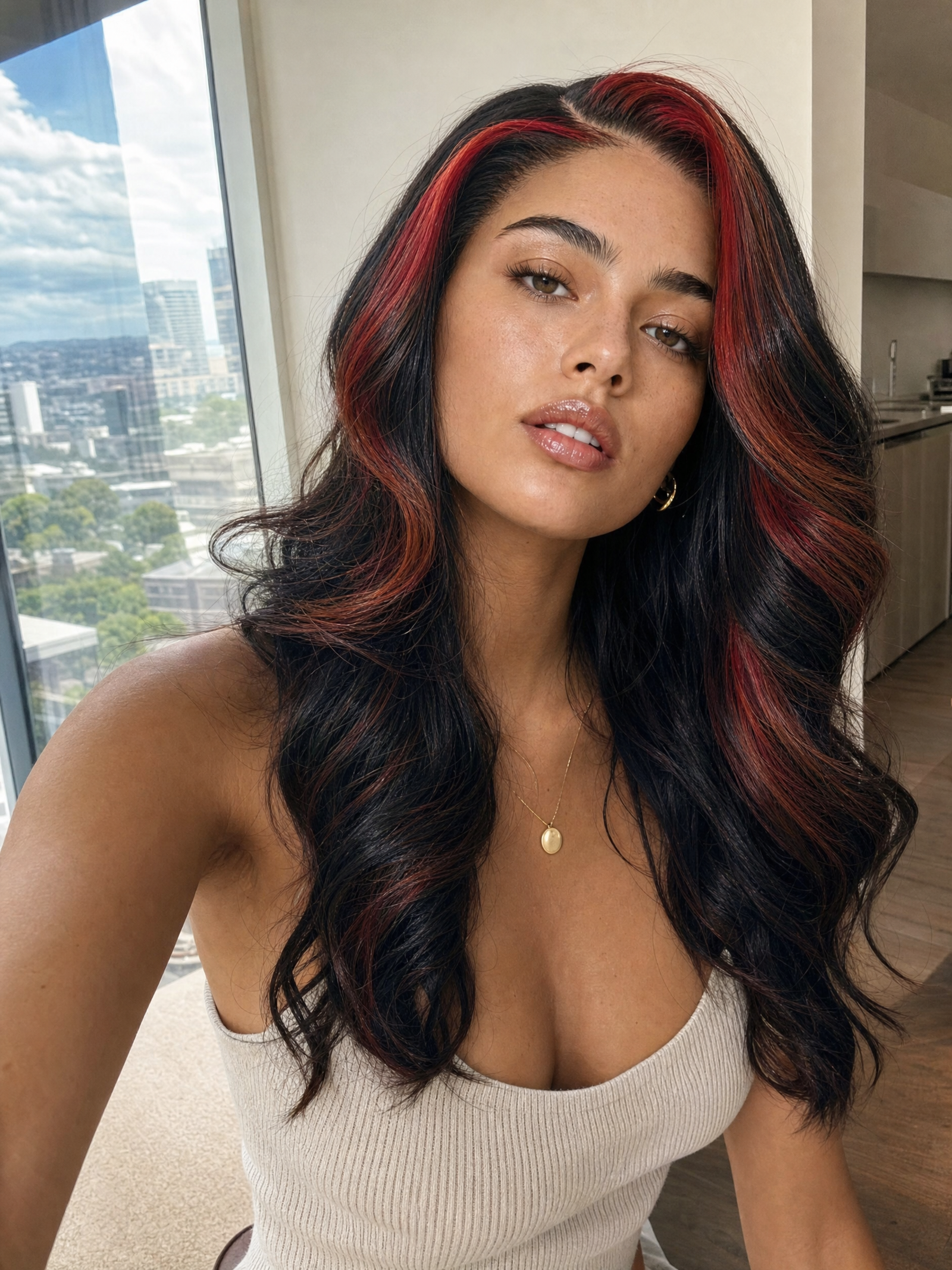 Honey Striped Lace Wig