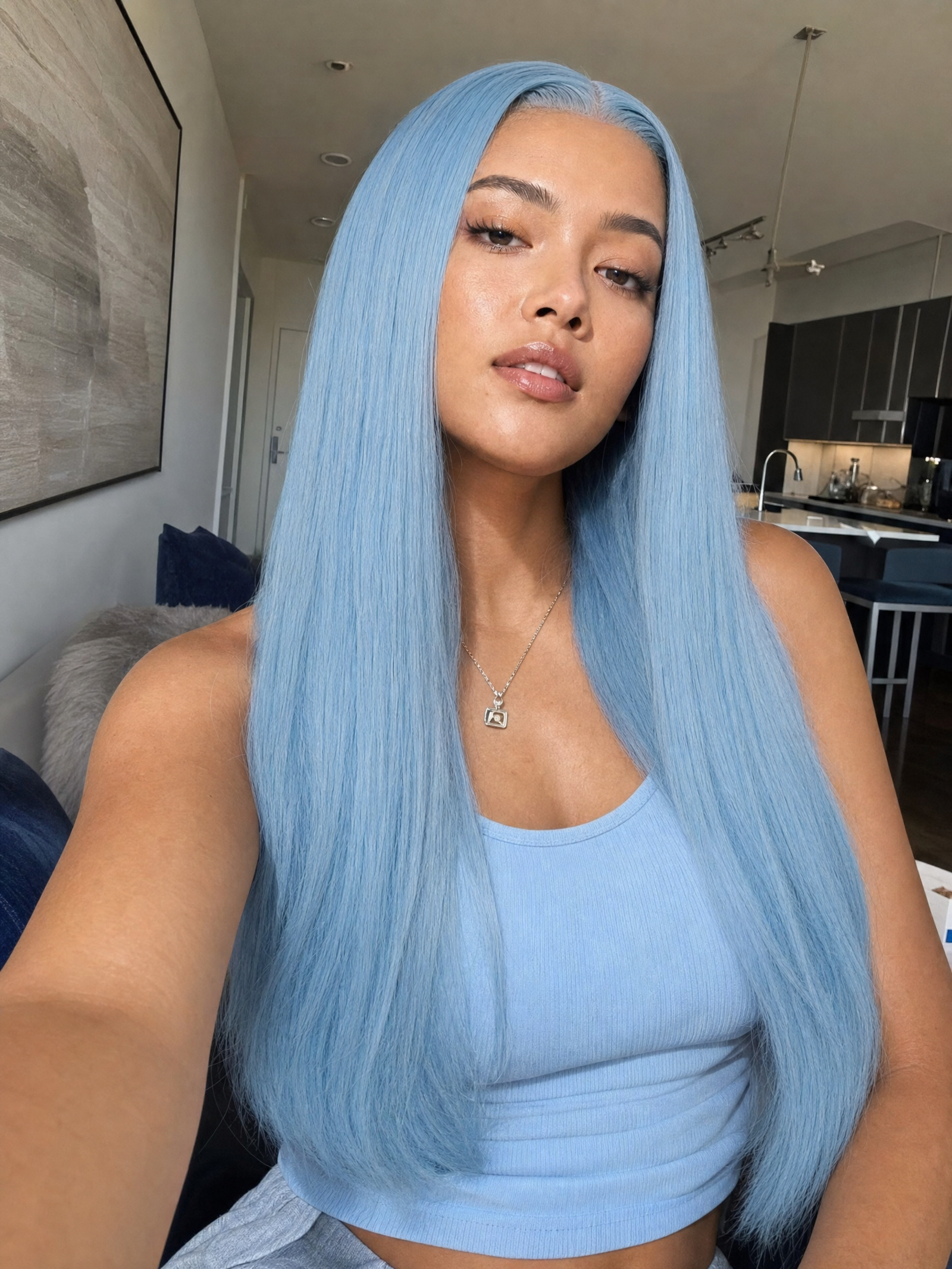 Icy Blue Lace Wig