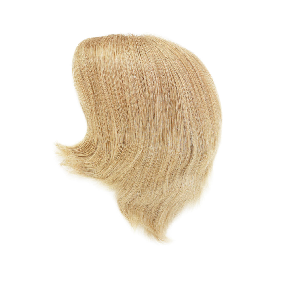 Elegant Platinum Blonde Sheitel with French Lace and Silk Top