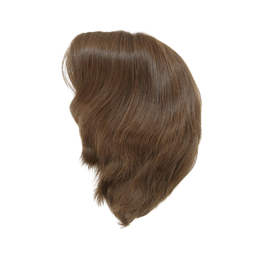 Chestnut Brown French Lace in front with Silk Mono Cover Sheitel Jewish Wig