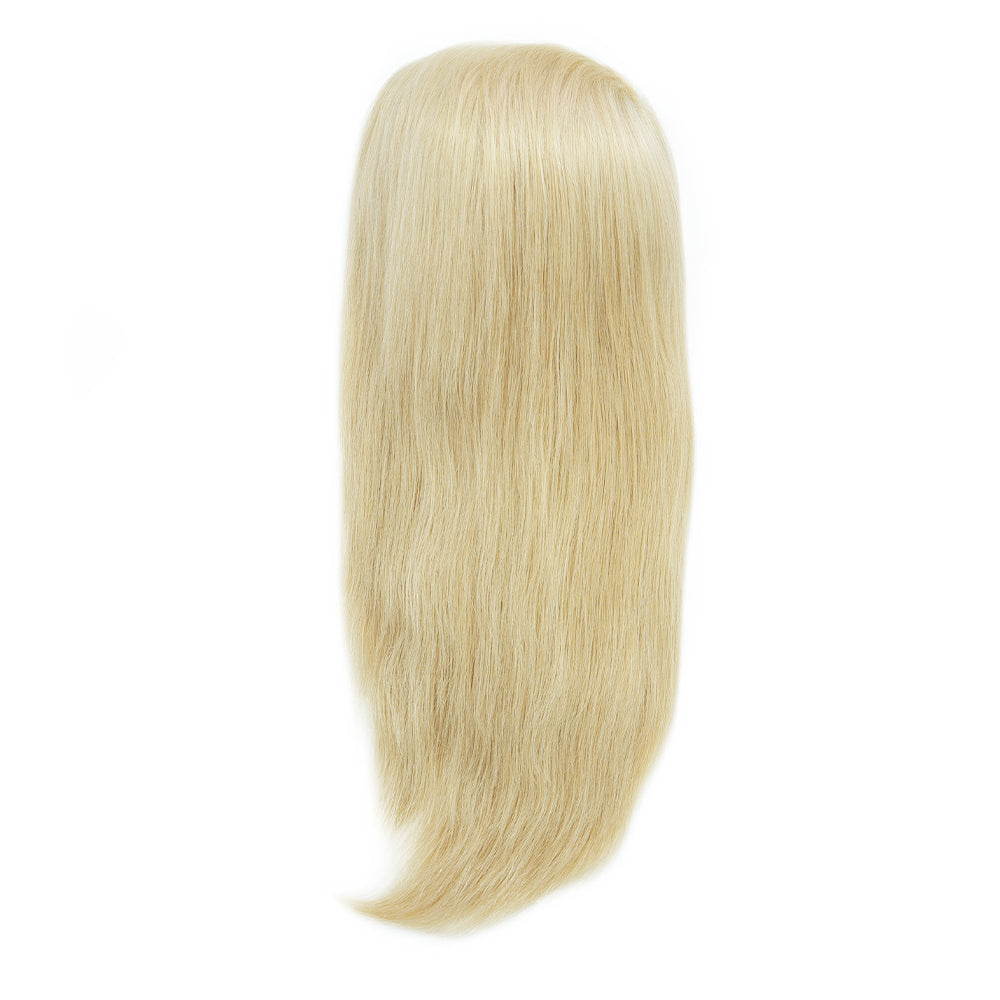 Platinum Blonde French Lace Front & Top, Wefted Sides & Back Medical Wig