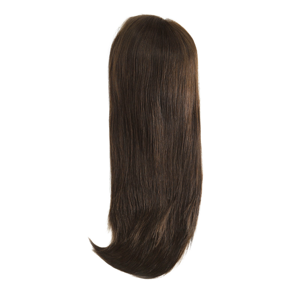 Dark Brown French Lace Medical Wig