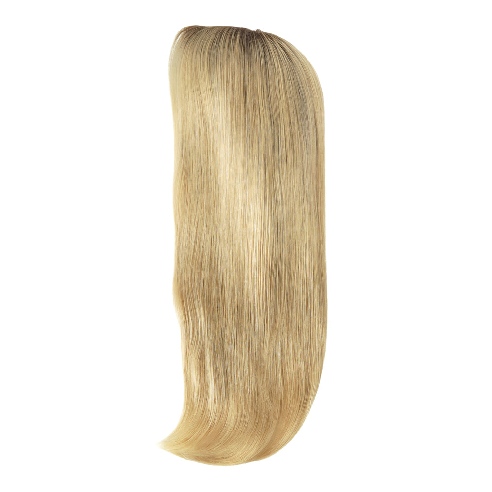 Warm Blonde with Dark Roots Welded Lace Medical Wig