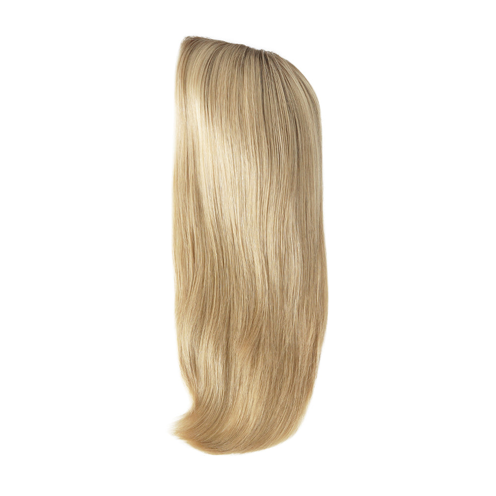 Cool Toned Blonde with Dark Roots Welded Lace Medical Wig