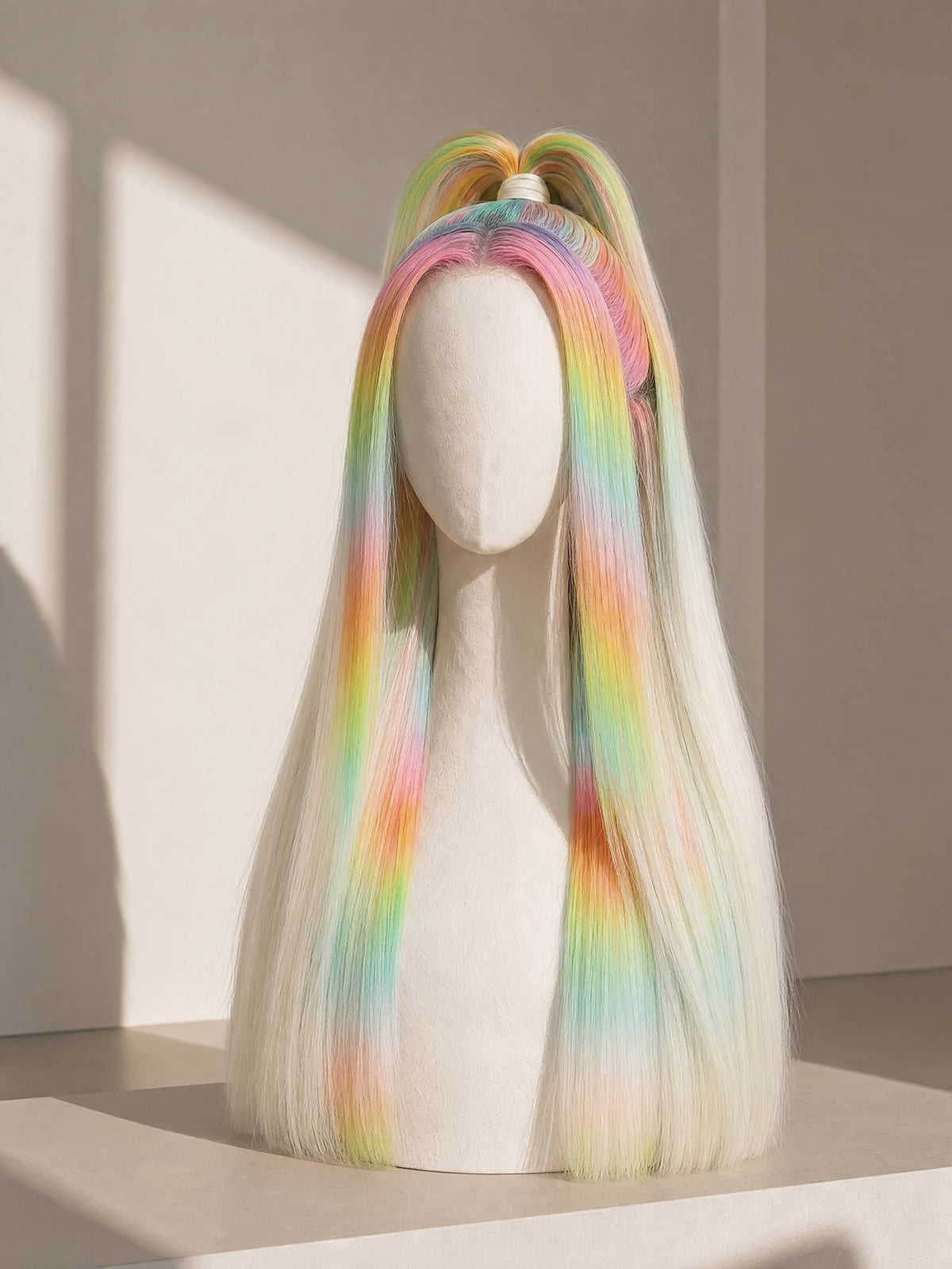 Platinum Rainbow Lace Wig