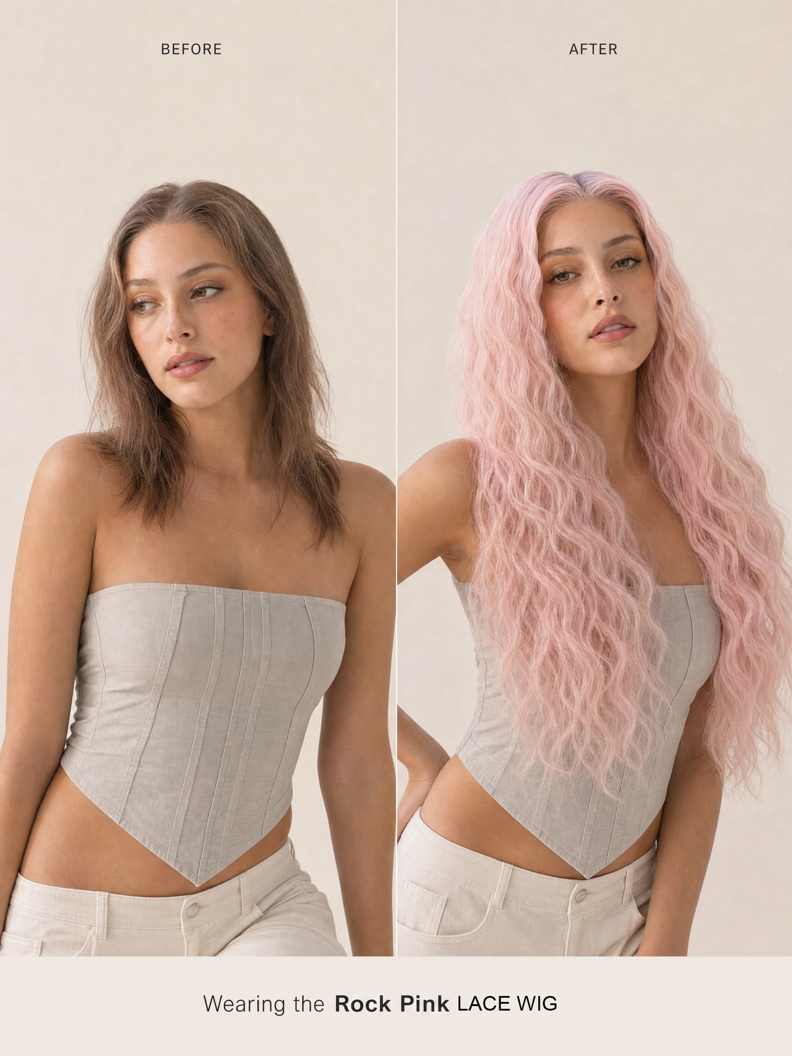 Rock Pink Lace Wig