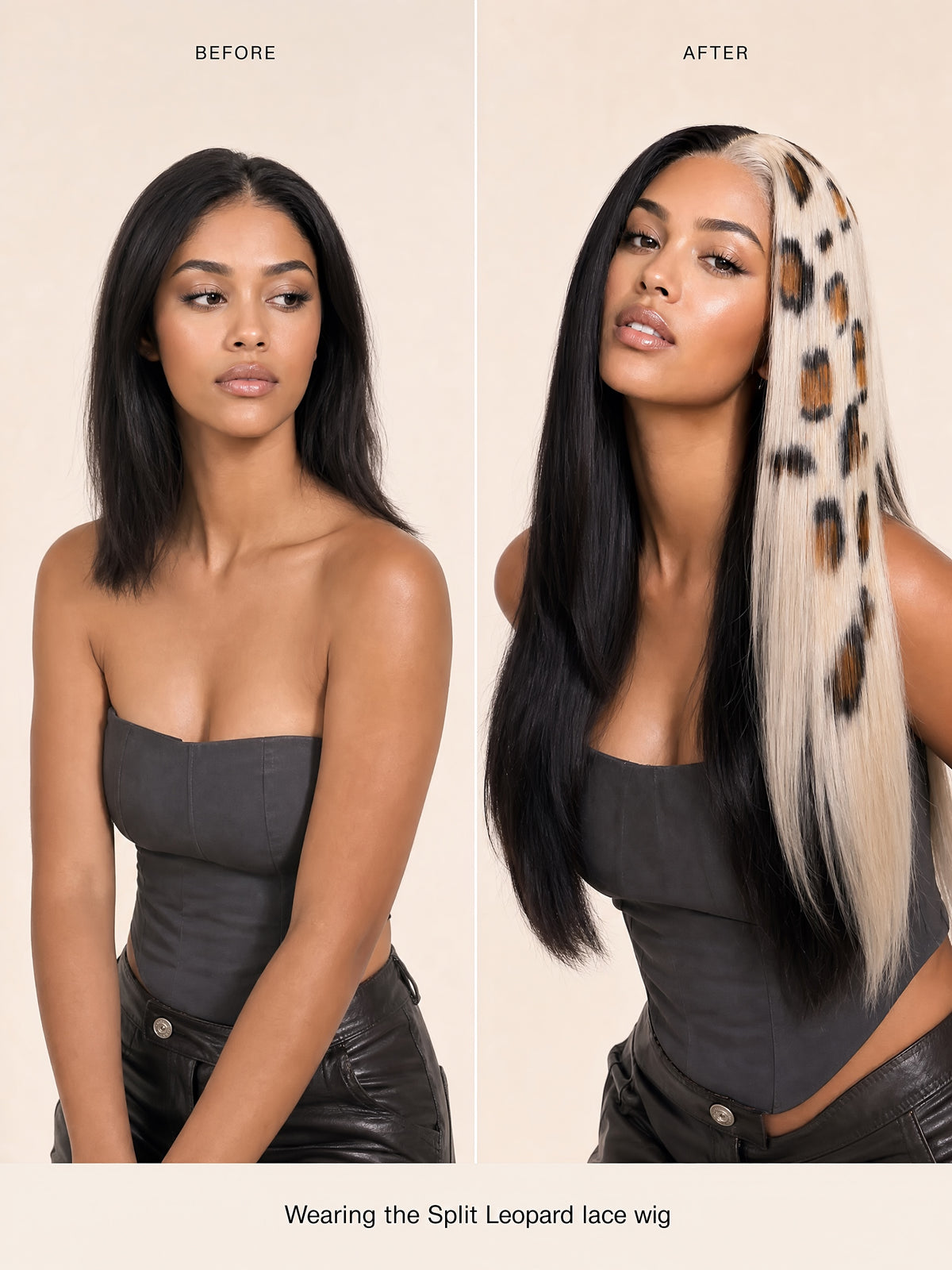 Split Leopard Wig