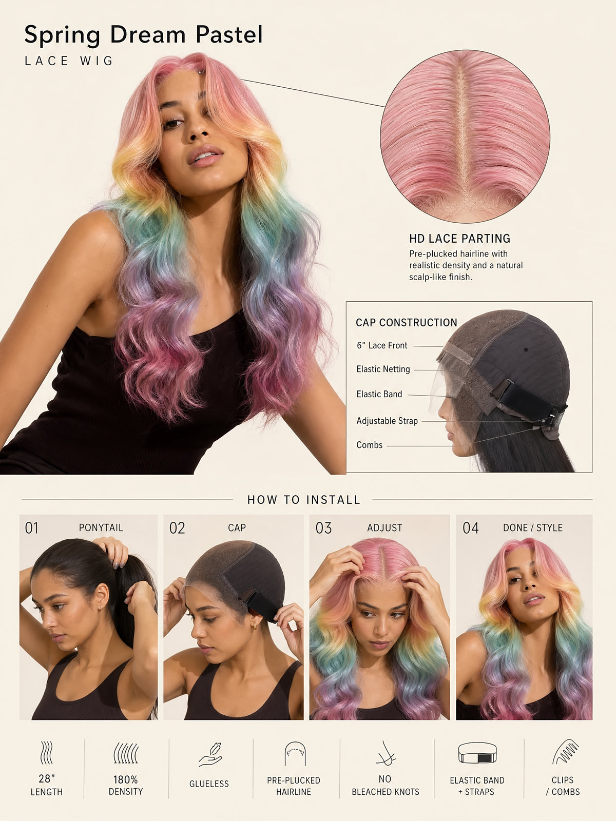 Spring Dream Pastel Wig