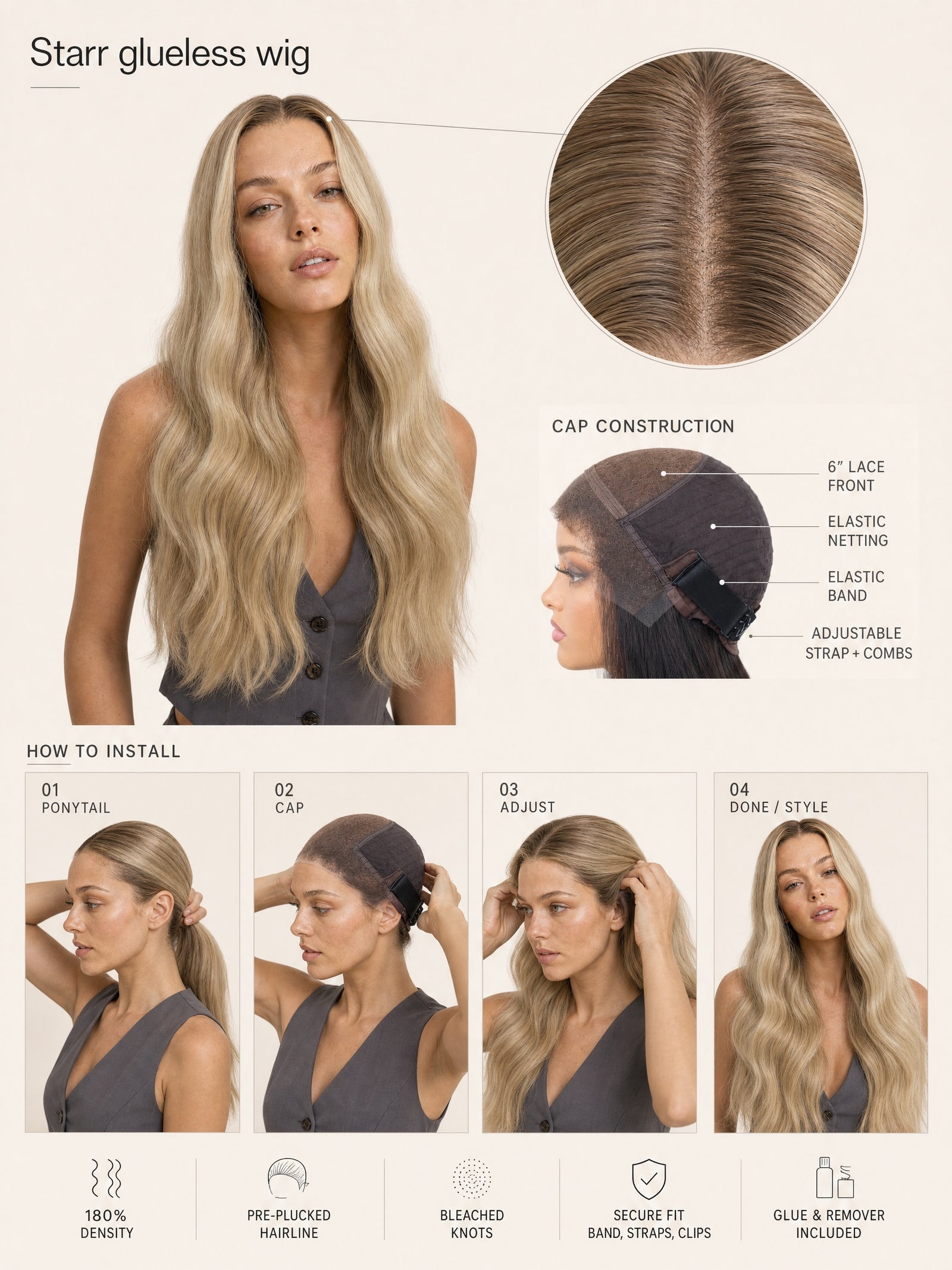 Starr glueless wig