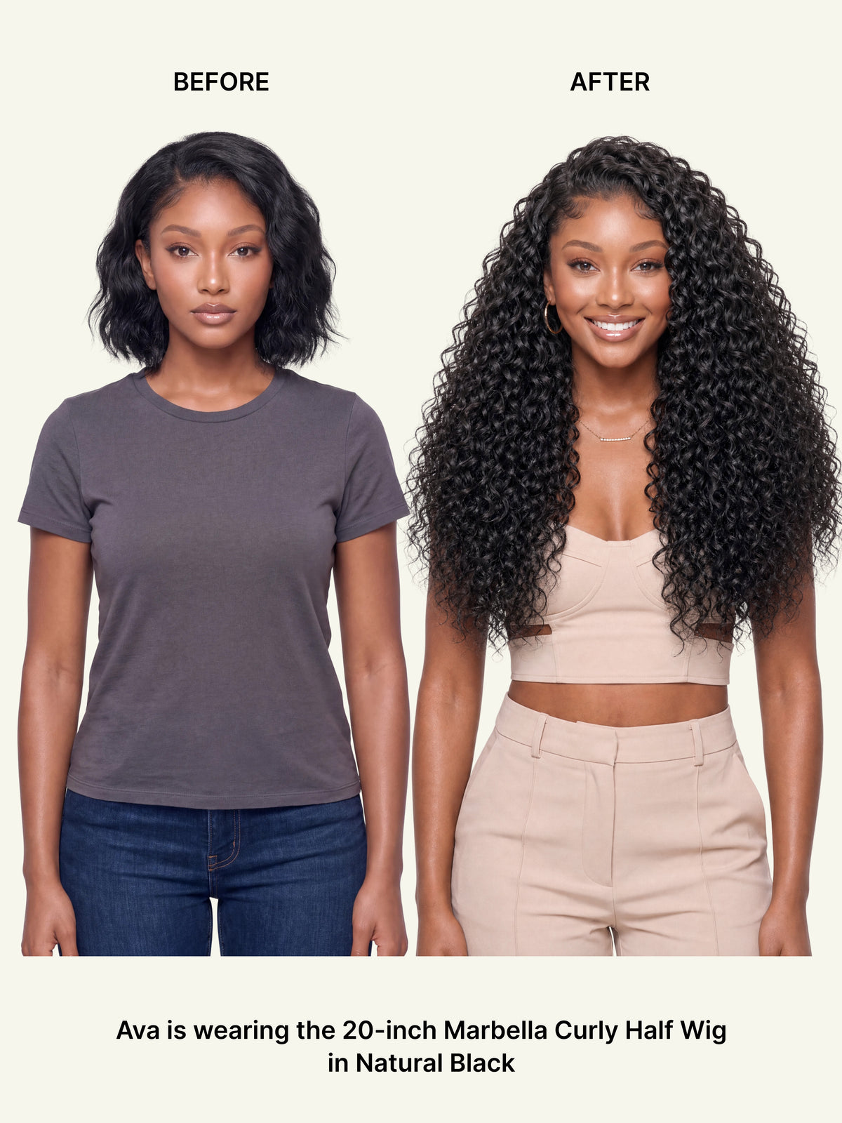 Marbella Curly Half Wig