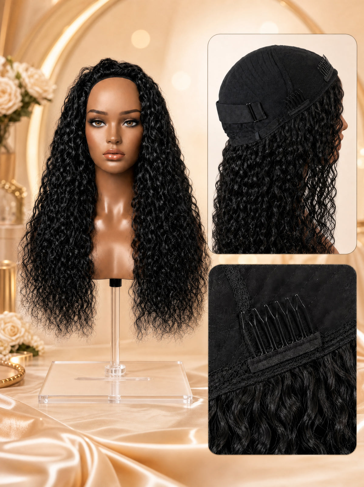 Marbella Curly Half Wig