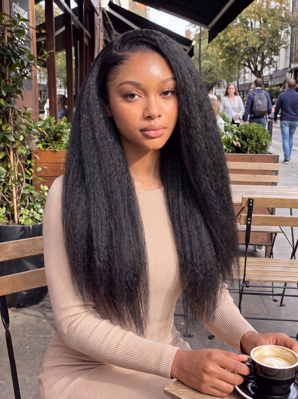 Milan Kinky Straight Half Wig
