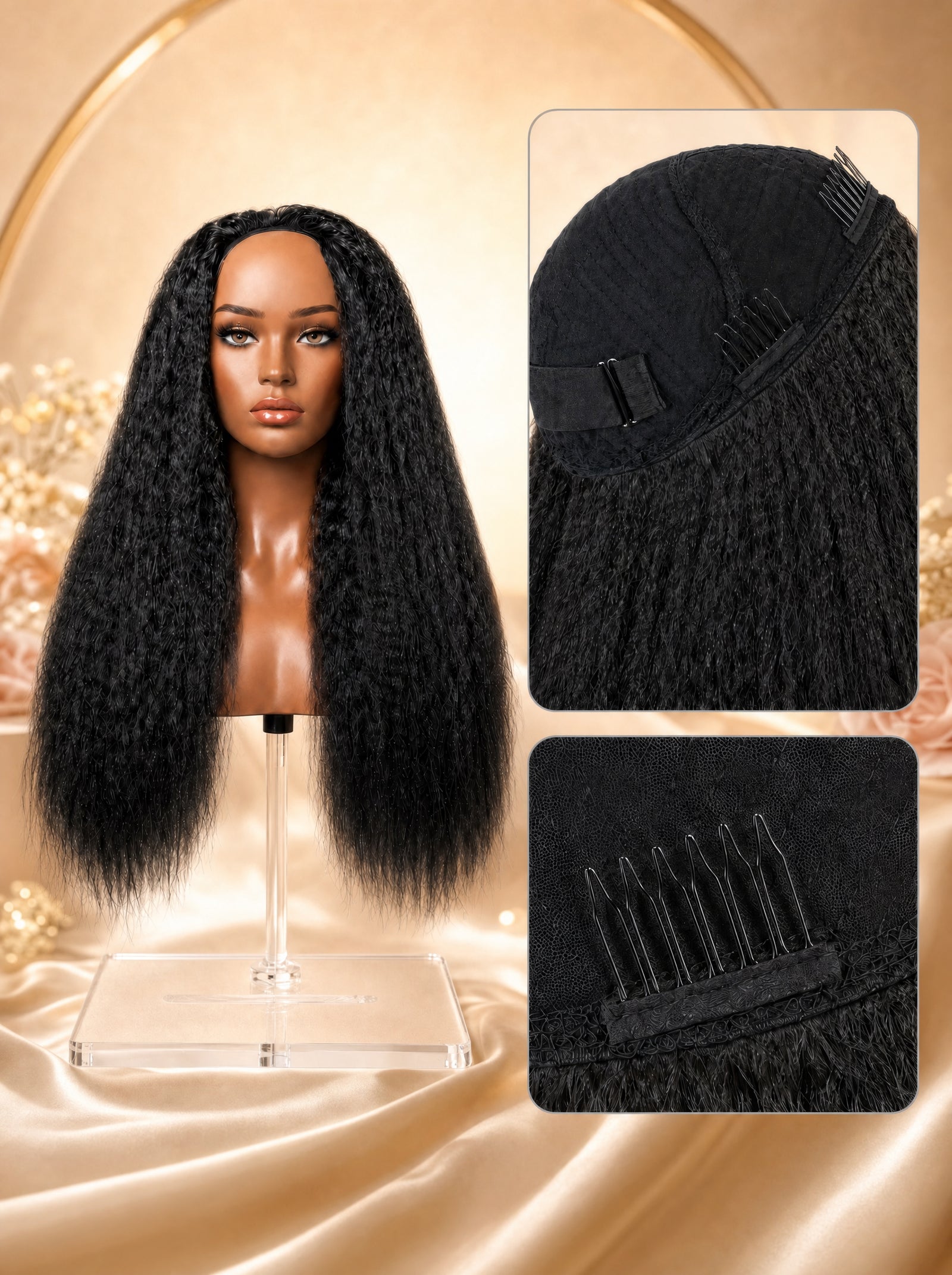 Milan Kinky Straight Half Wig