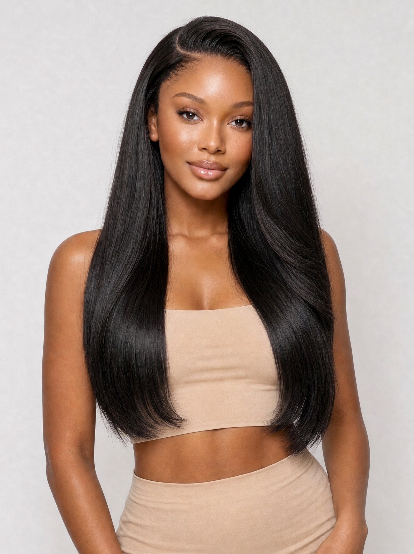 The Monaco-Silky Straight half wig