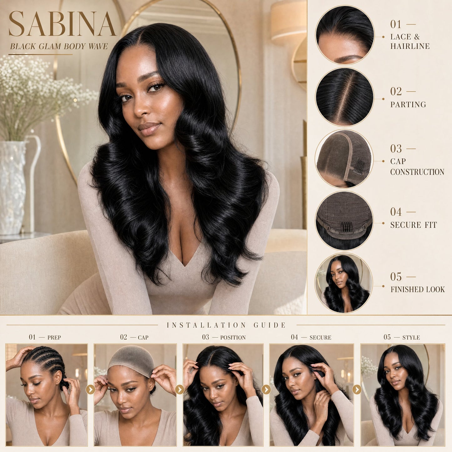 Sabina lace wig