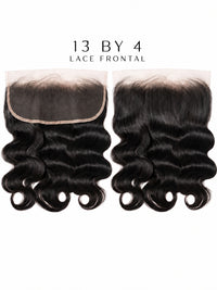 13x4 HD lace frontal, dark wavy black hair with loose curls and lace cap edge
