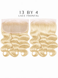 13x4 HD lace frontal, blonde curly hair with voluminous ringlets and lace cap