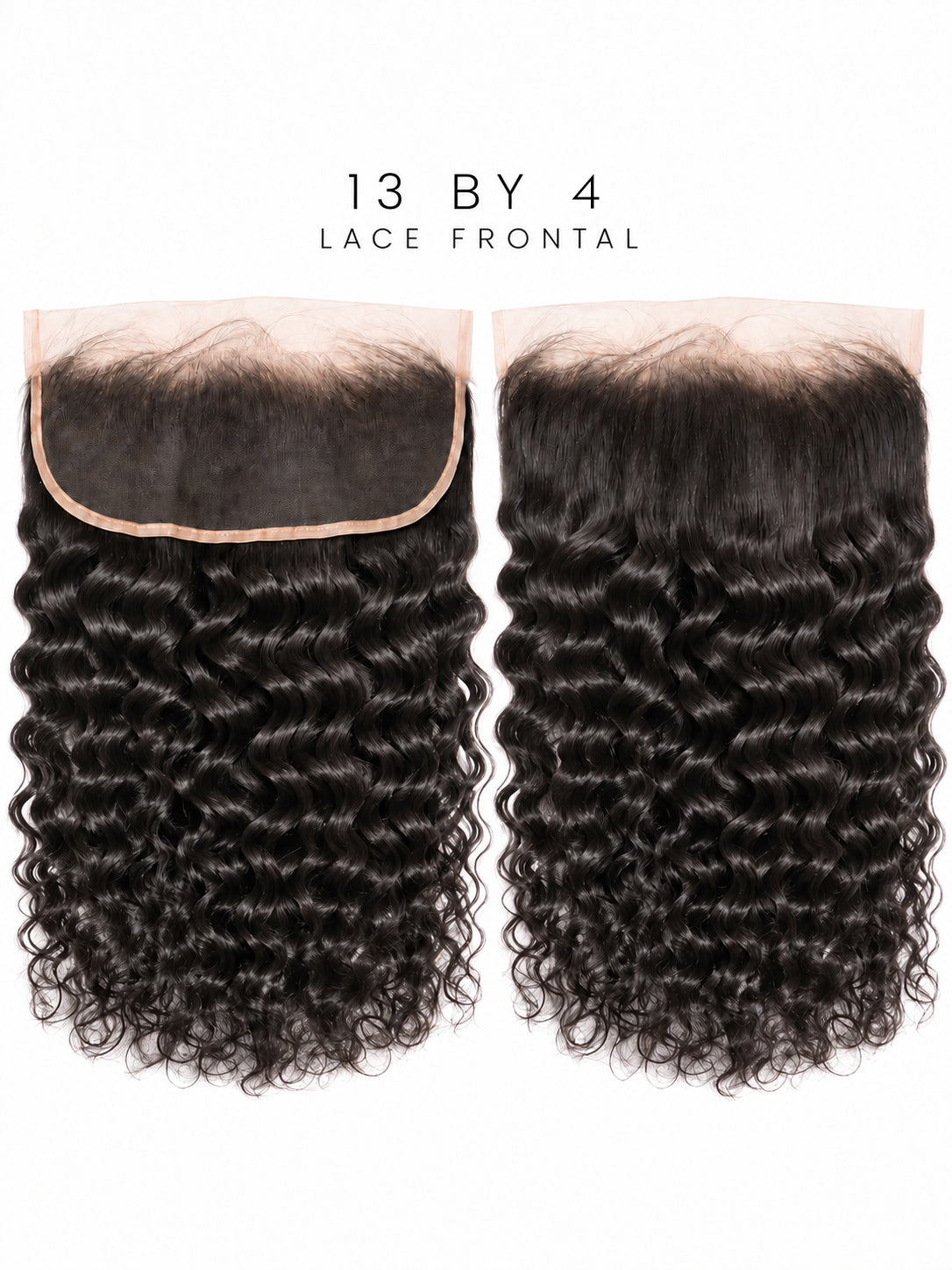 13x4 HD lace frontal, dark black loose wave texture with lace front panel