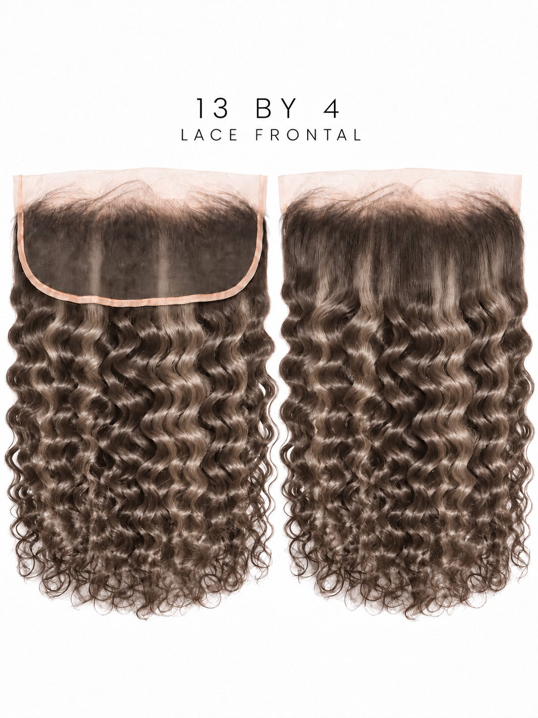 13x4 lace frontal wig with curly dark hair and lace top border