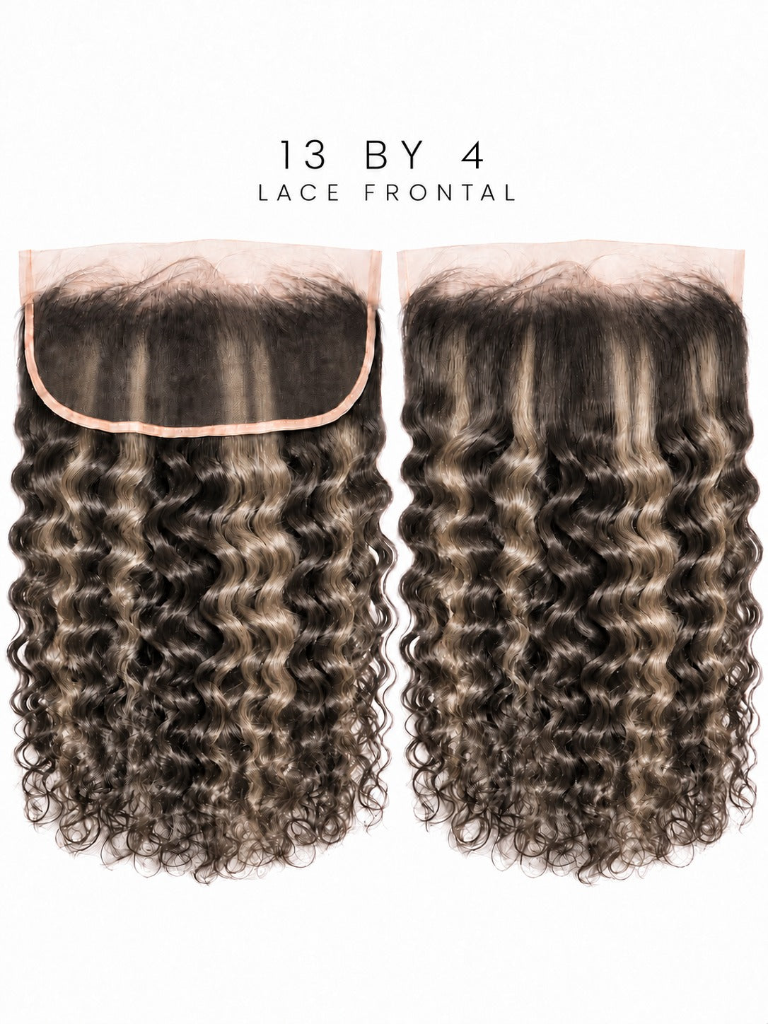 13x4 lace frontal wig with voluminous curly dark hair and lace top border