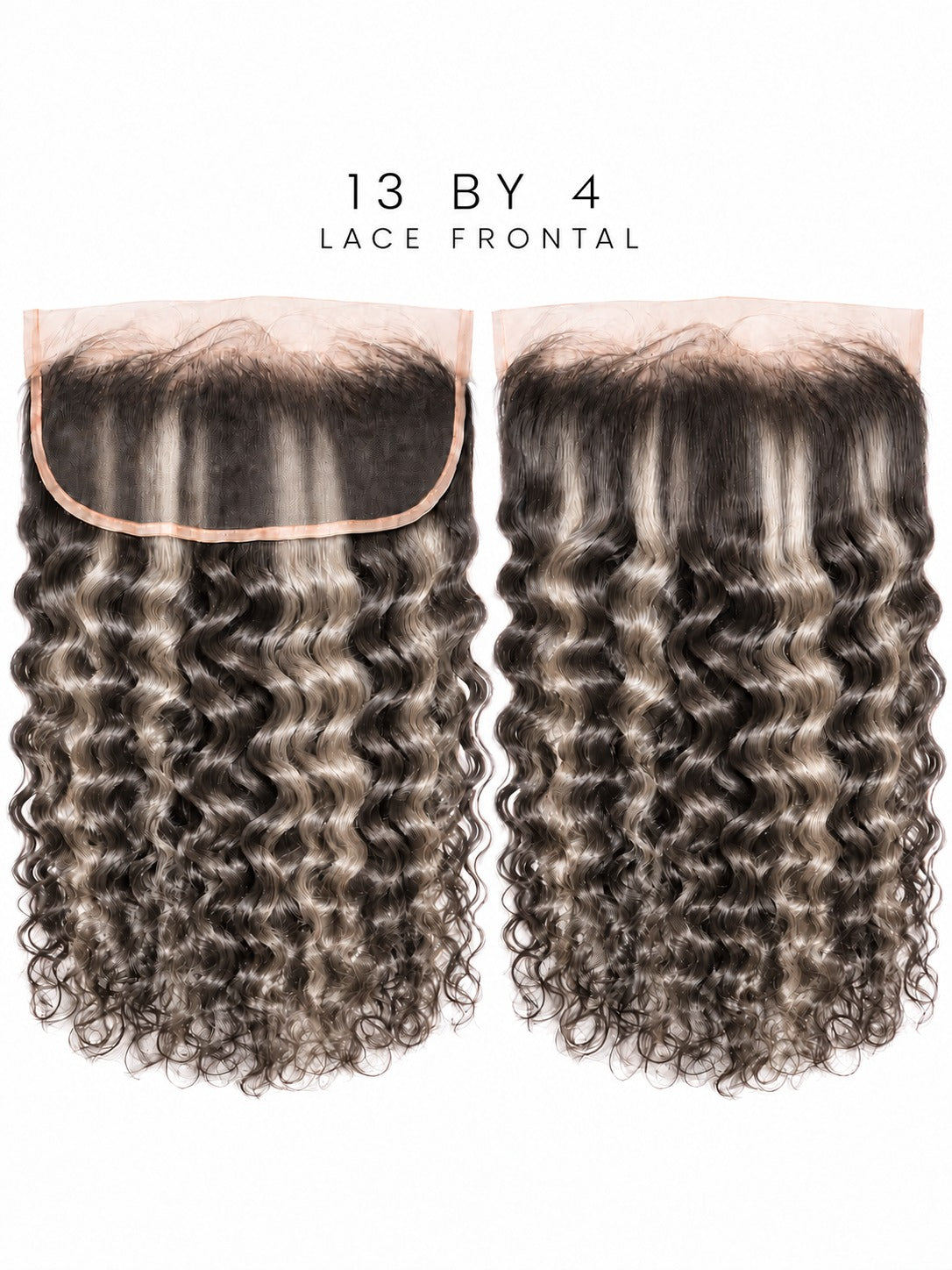 13x4 HD lace frontal hairpiece with thick curls, dark brown/black.