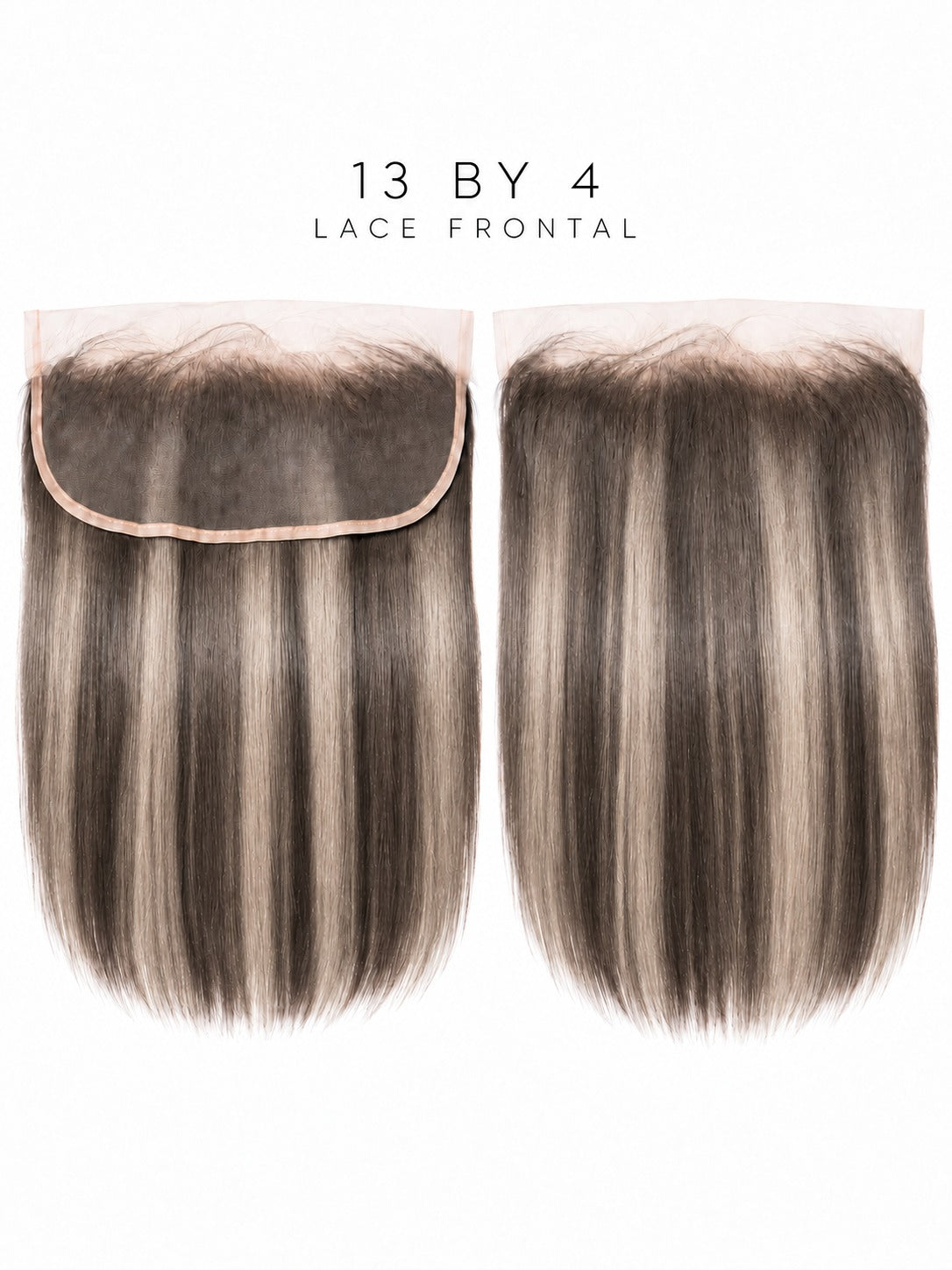13x4 lace frontal wig with straight dark brown hair and lace top border