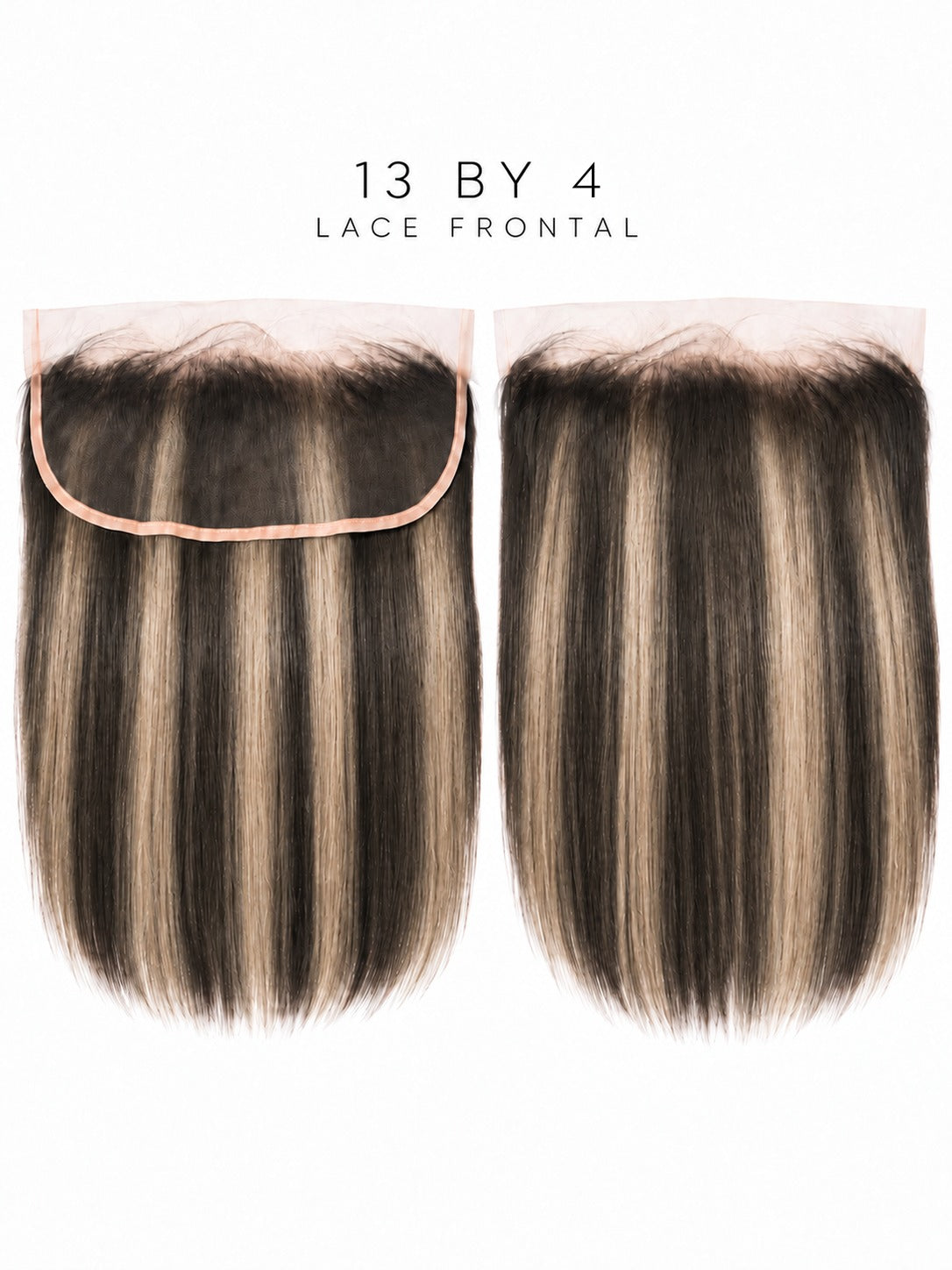 13x4 lace frontal wig with straight ashy brown hair and lace top border
