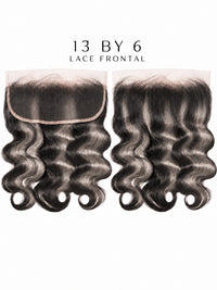 Black 13x6 lace frontal with loose wavy hair and sheer lace hairline