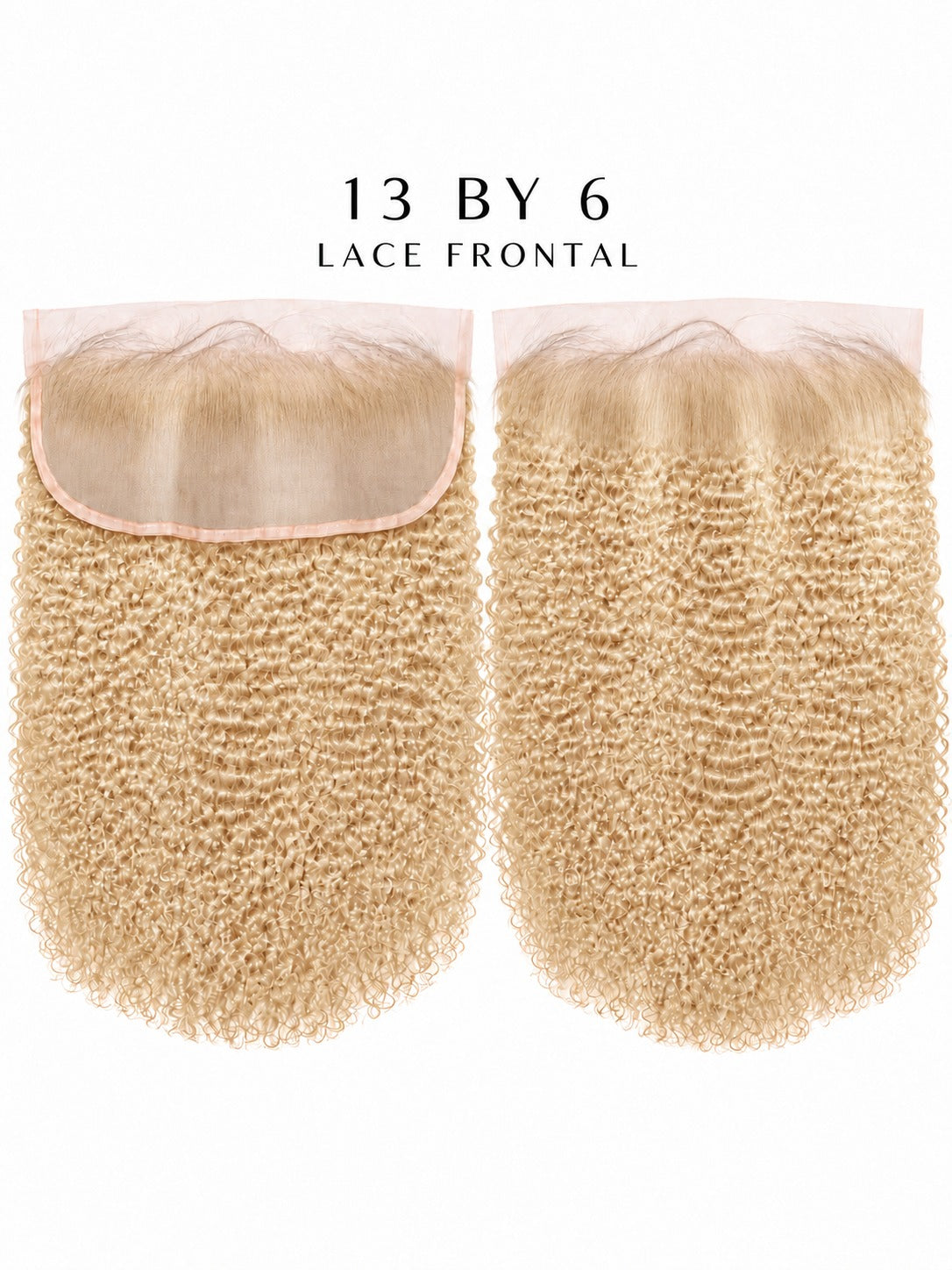 13x6 HD lace frontal with blonde micro curls and sheer lace base