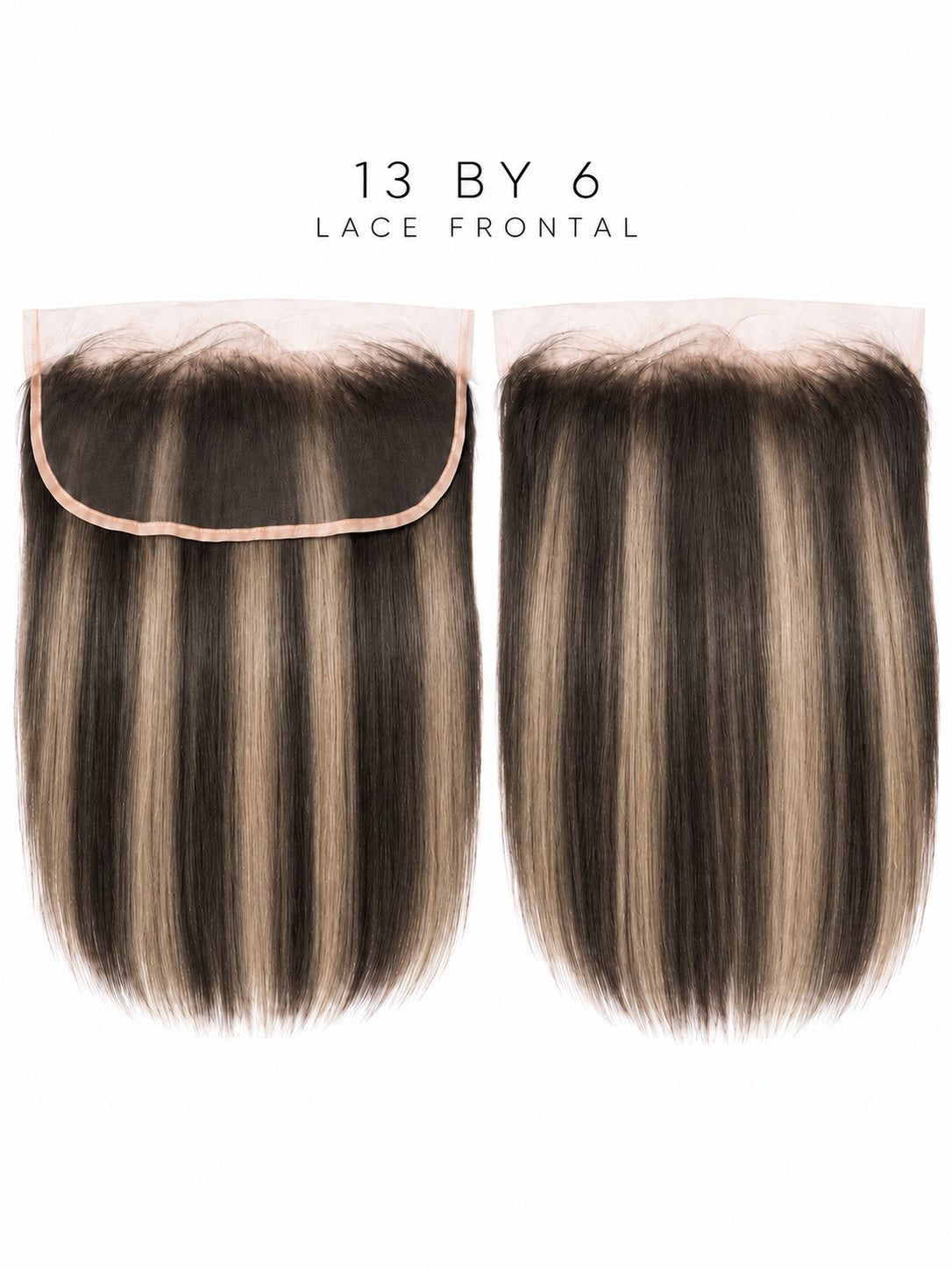 Straight-to-slightly-wavy light brown 13x6 lace frontal hair pieces
