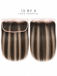 Straight-to-slightly-wavy light brown 13x6 lace frontal hair pieces