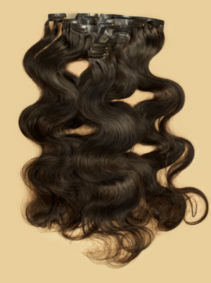 1B/Natural Black Body Wave Clip-In Extensions