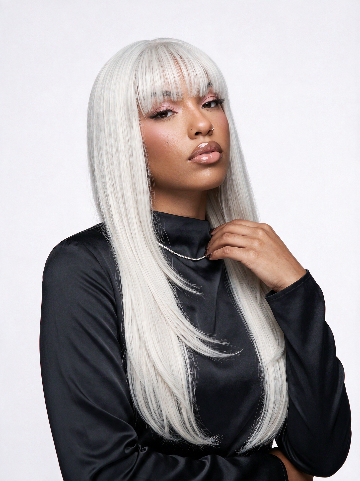 Ice bang lace wig
