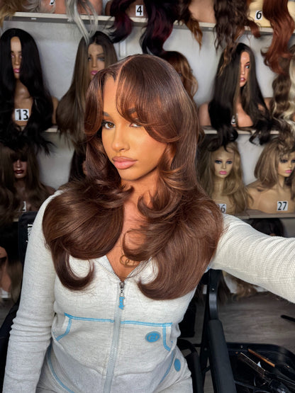Smooth Brown Lace Wig