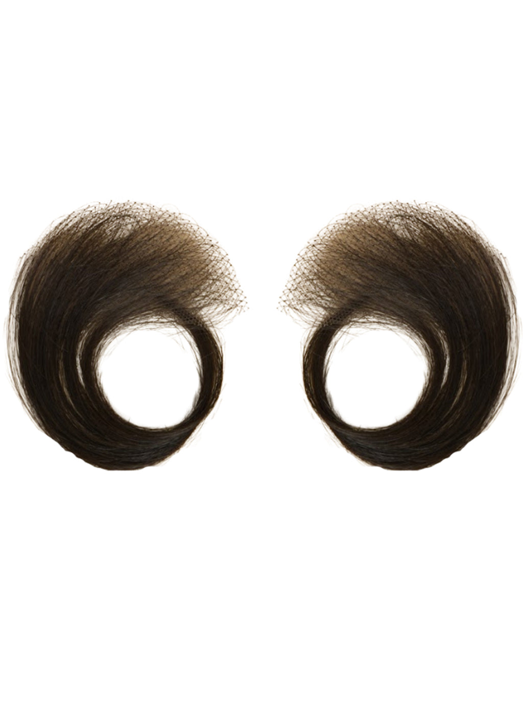 2x1/2 baby hair edge lace set with two dark brown circular lace pieces
