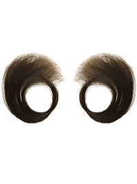 2x1/2 baby hair edge lace set with two dark brown circular lace pieces