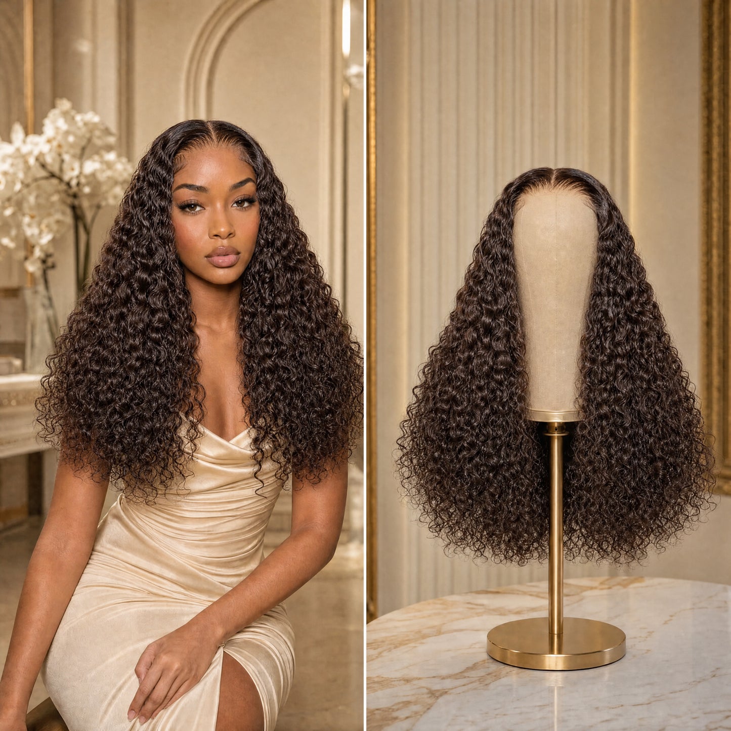 Sofia Deep curly lace wig