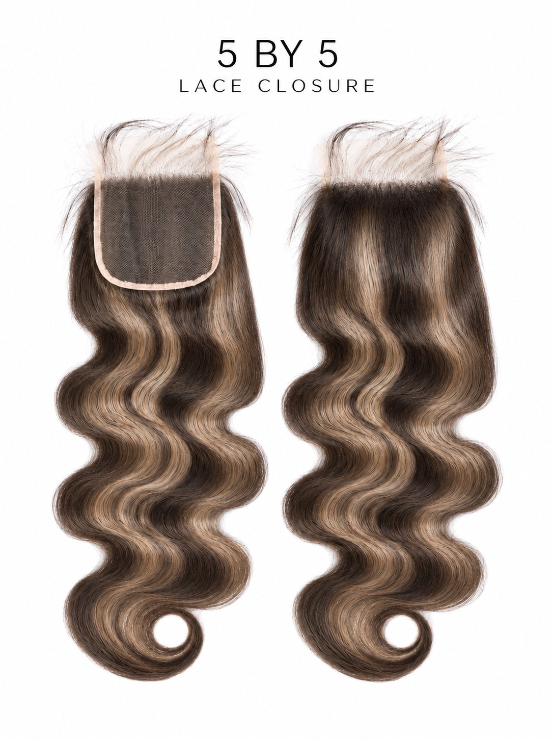 5x5 HD lace closure hairpiece with body-wave waves and lace base