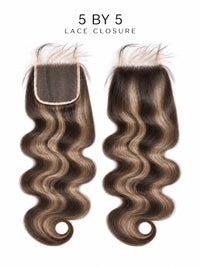 5x5 HD lace closure hairpiece with body-wave waves and lace base