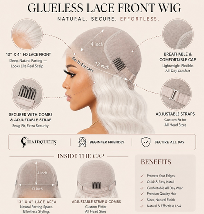 Icy lace wig