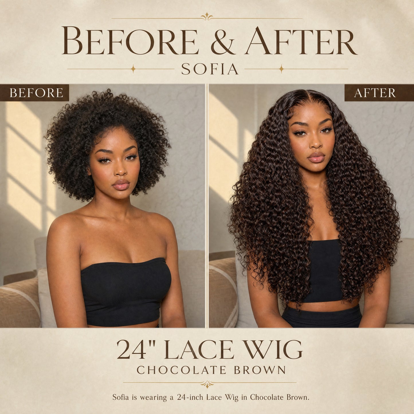 Sofia Deep curly lace wig