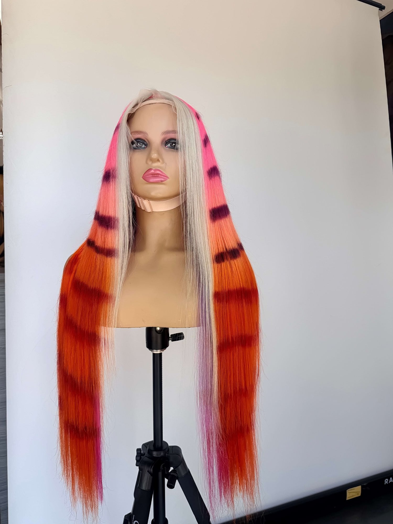 Sunset Striped Lace Wig