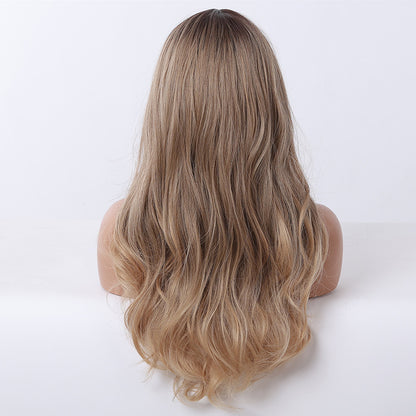 Long Ash Blonde Ombre Body Wave Synthetic Blend Wig