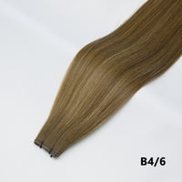 Straight tape-in extensions (B4/6) with flat tape end