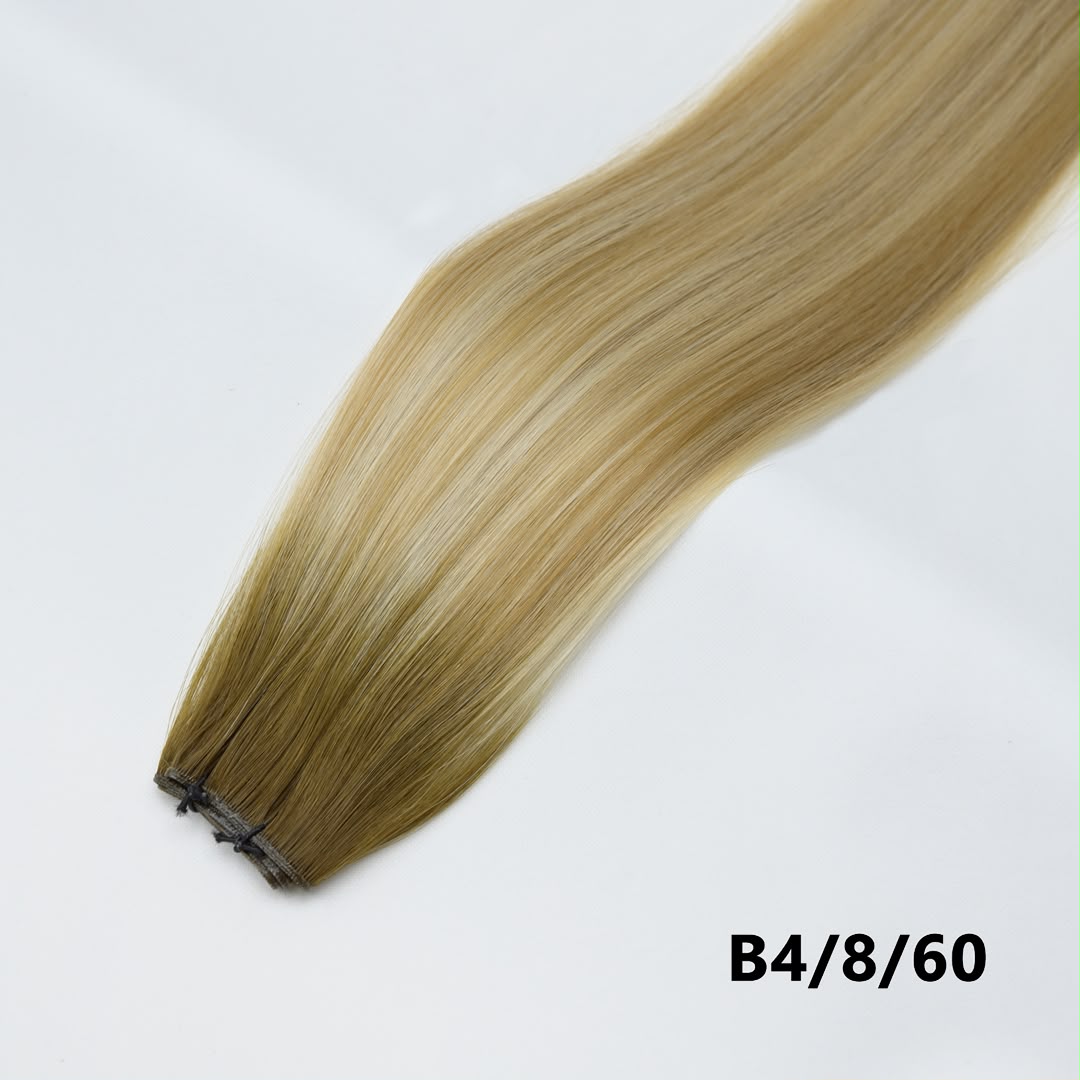 Straight tape-in extensions (B4/8/60) with flat tape end