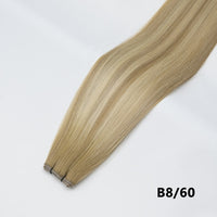Straight tape-in extensions (B8/60) with flat tape end