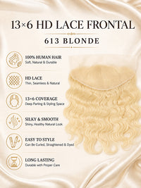 13×6 HD Lace Frontal #613 Blonde