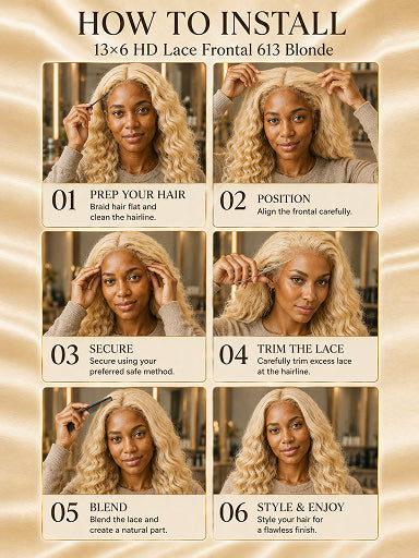 13×6 HD Lace Frontal #613 Blonde