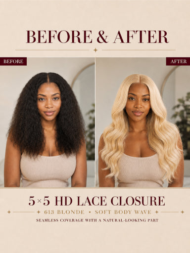 5×5 HD Lace Closure 613 Blonde